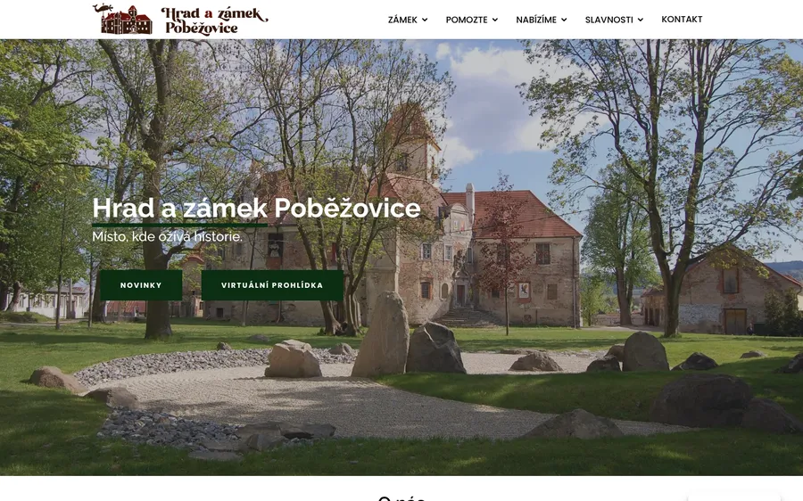 Web Hrad a zámek Poběžovice